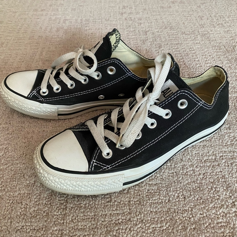Black and White Low-Top Converse
